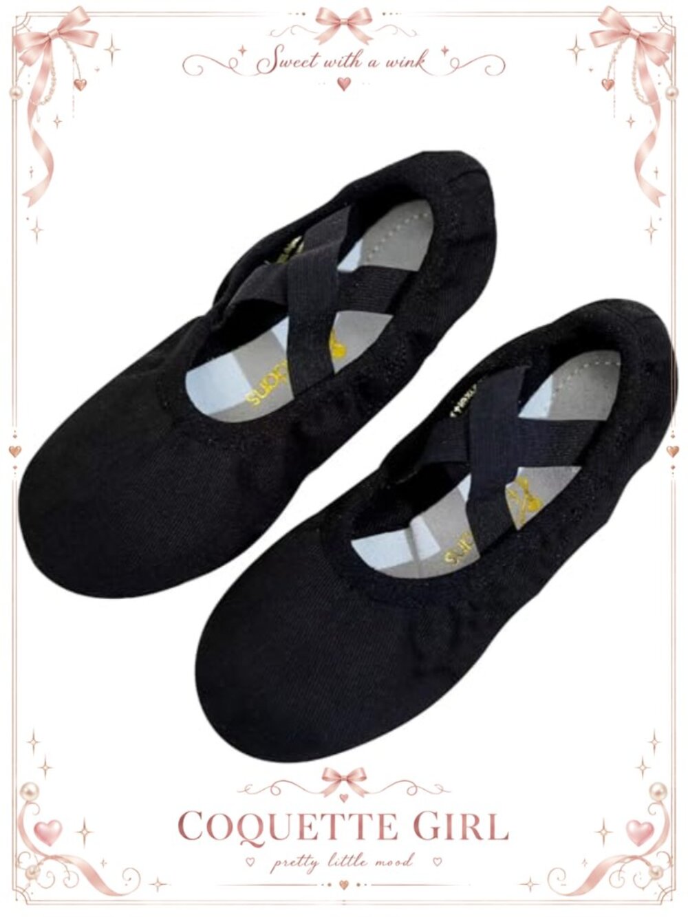 Stretch Canvas Ballet Slippers Split Leather Sole Dance Shoes